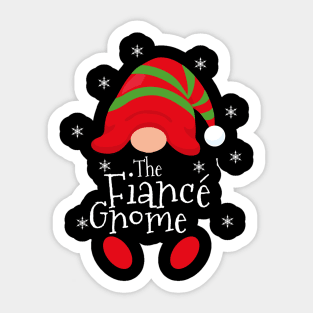 Fiance Gnome Engaged Couples Christmas Sticker